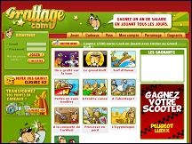 Aperu du site Grattage.com - jeux de grattage gratuits pour gagner des cadeaux