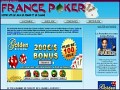 Dtails FrancePoker, le site franais de jeux de poker et de casinos en ligne