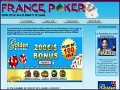 D�tails FrancePoker, le site fran�ais de jeux de poker et de casinos en ligne