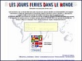D�tails Jours f�ri�s du monde, calendrier complet avec Jours-feries.com